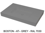 Plan vasque avec lavabo intégré au angle arrondi, L. 60 à 200 cm x l. 40 à 60 cm, résine minérale ACRYSTONE® de couleurs, Finition lisse, Livraison Offerte et Rapide.